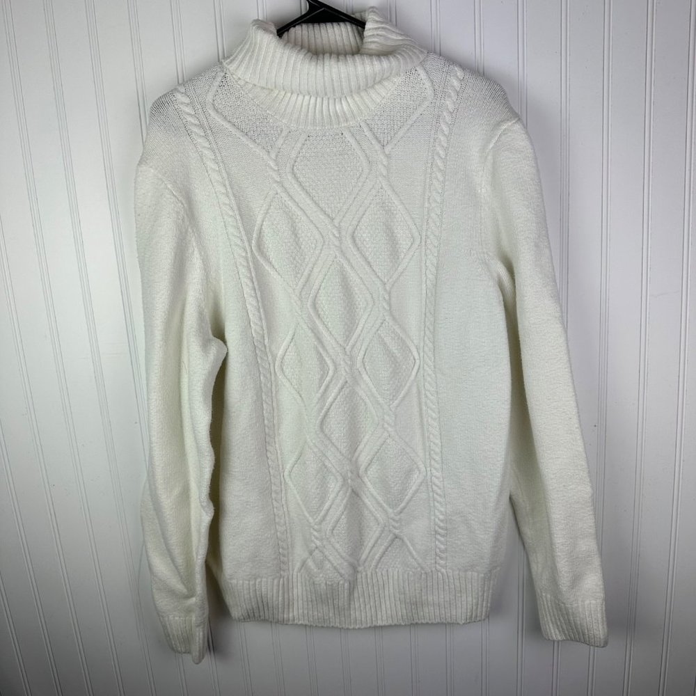 Joseph Abboud Cream Turtleneck Sweater Size Large